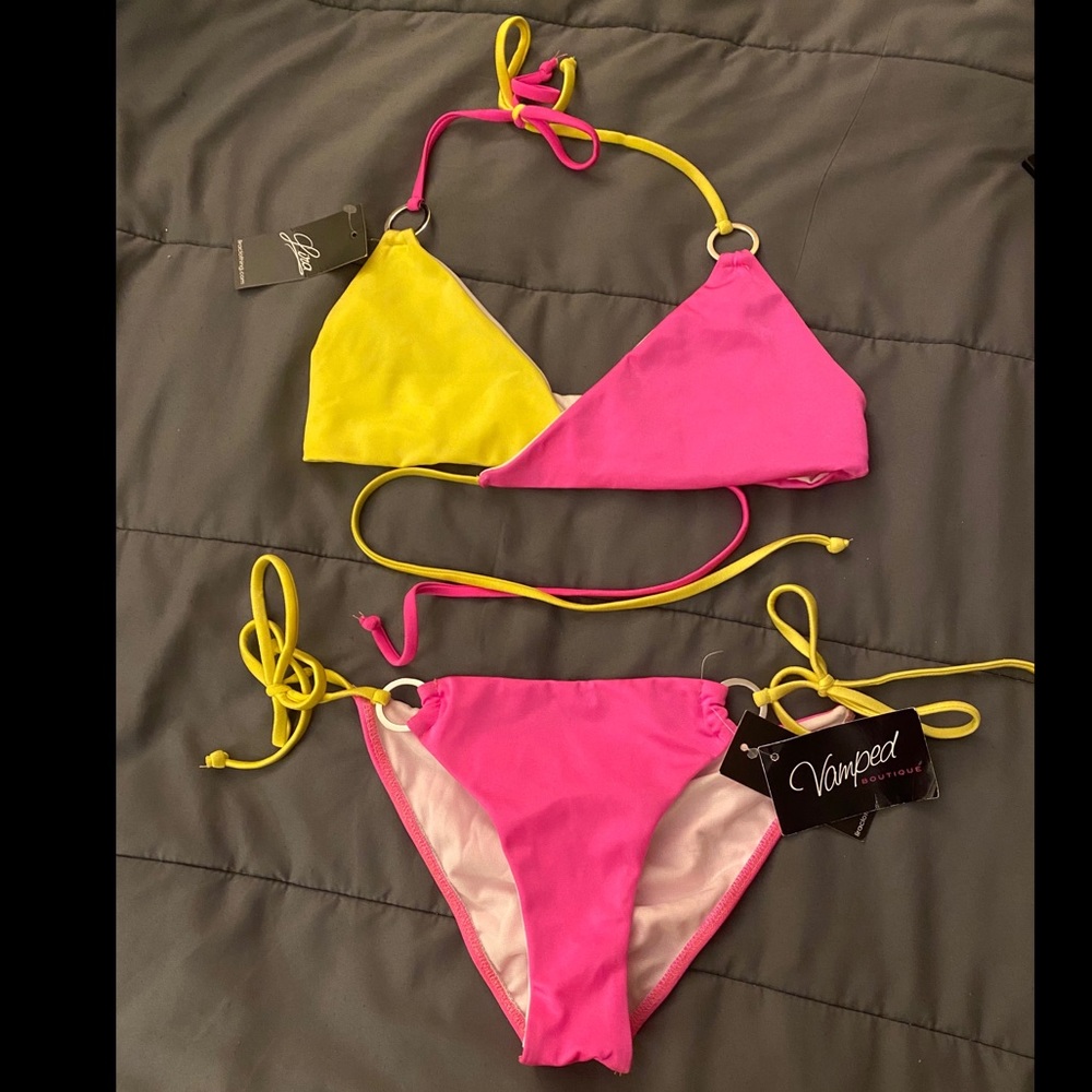 LIRA PINK AND YELLOW BIKINI